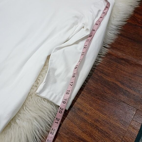 Hinson Wu White 3/4 Sleeve Boat Neck Double Knit Panel Shirt S - Picture 7 of 9